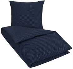 Dobbeltdyne sengetøj 200x220 cm - Olga blåt sengetøj - Sengesæt med prikker - 100% Bomuld - Nordstrand Home